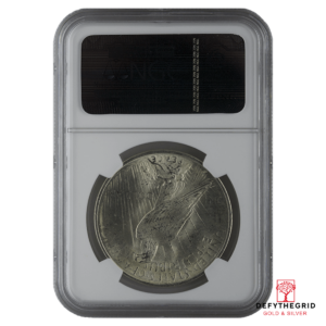 1921-1935 AMERICAN SILVER PEACE DOLLAR NGC63 Reverse product photo