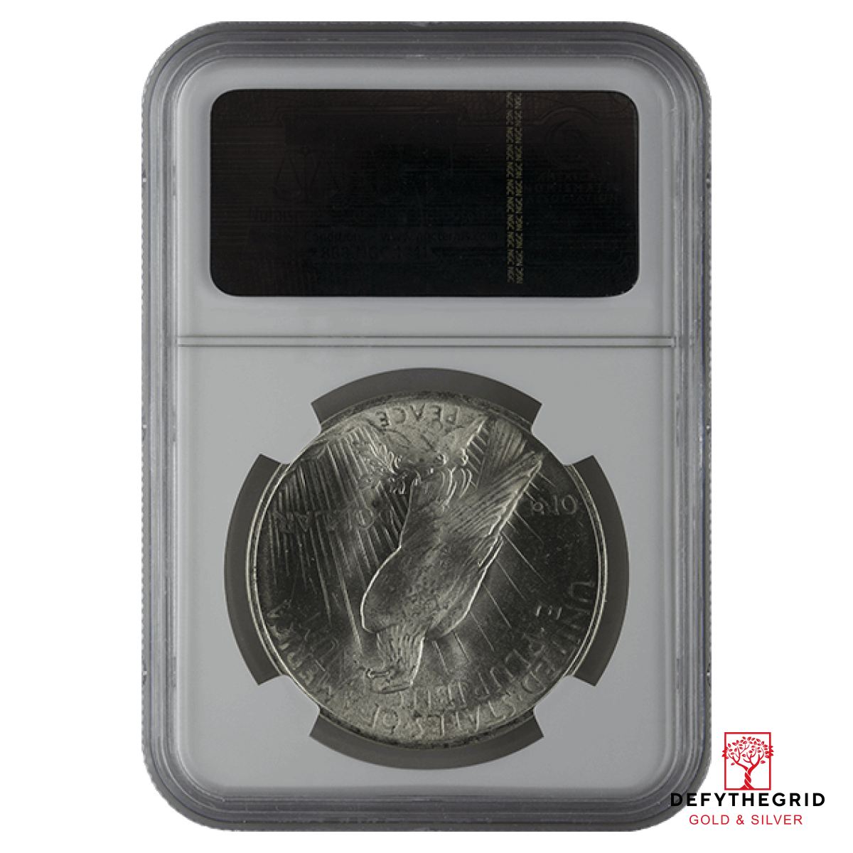 1921-1935 AMERICAN SILVER PEACE DOLLAR NGC65 Reverse product photo