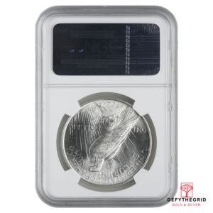 1921-1935 AMERICAN SILVER PEACE DOLLAR NGC66 Reverse product photo