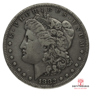 AMERICAN SILVER MORGAN DOLLAR VERY GOOD Obverse product photo