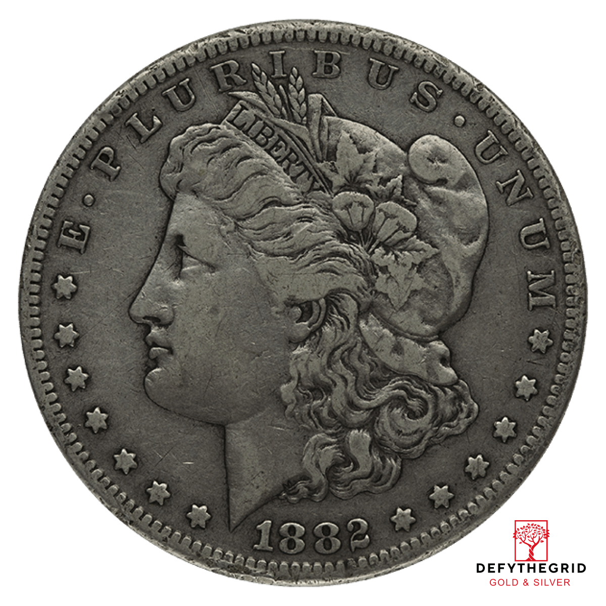 AMERICAN SILVER MORGAN DOLLAR VERY GOOD Obverse product photo