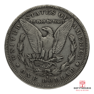 AMERICAN SILVER MORGAN DOLLAR VERY GOOD Reverse product photo