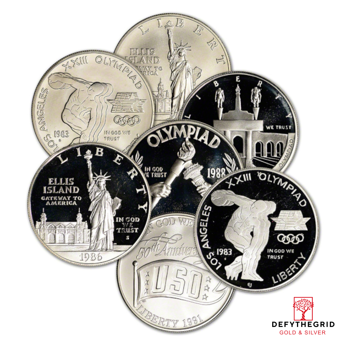 $1 SILVER DOLLAR COMMEMORATIVE IN THE CAPSULE Obverse product photo