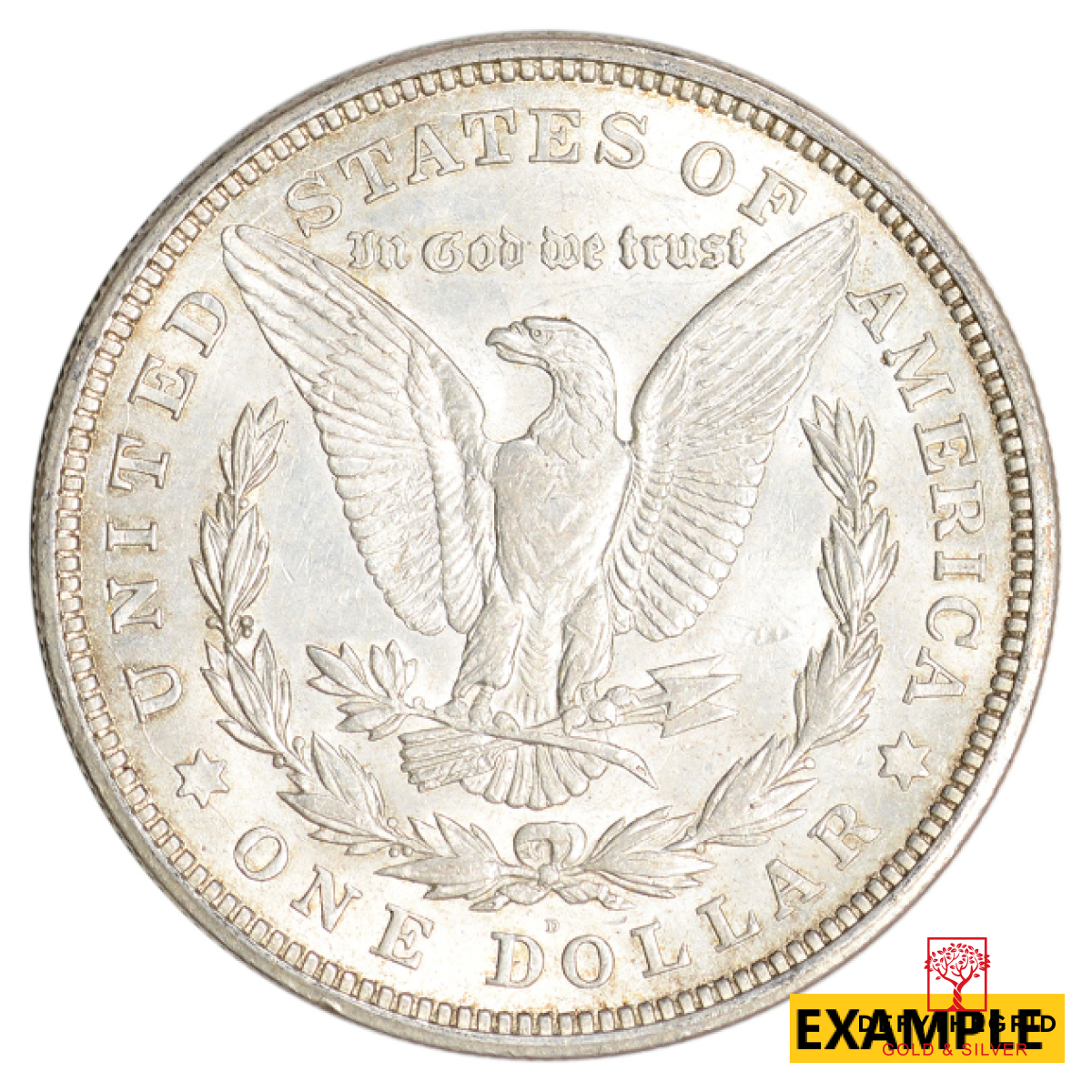 1921 $1 SILVER MORGAN D AU Reverse product photo