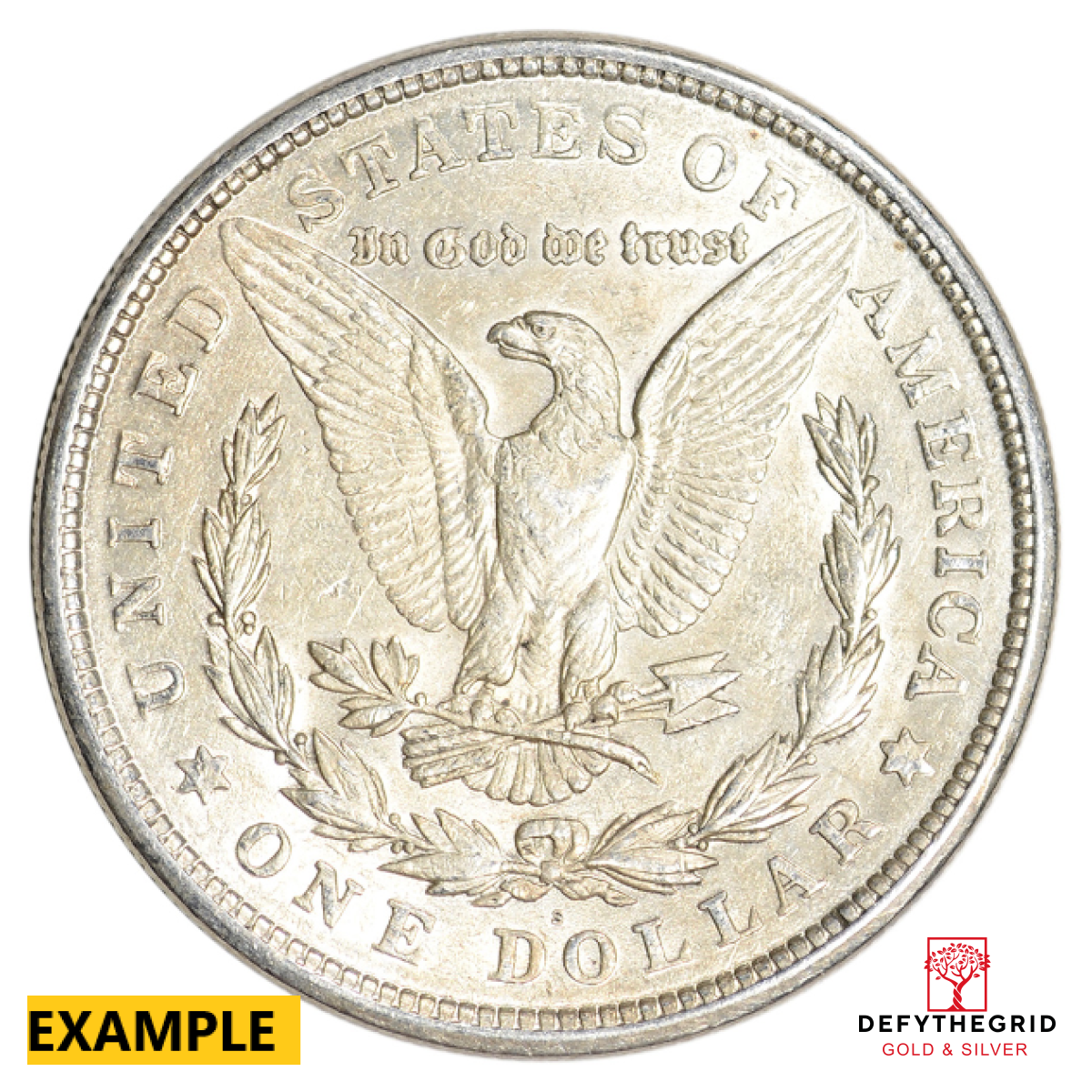 1921 $1 SILVER MORGAN S AU Reverse product photo