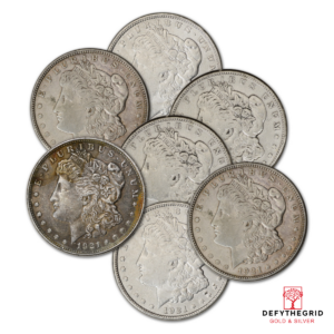 AMERICAN SILVER DOLLAR 1921 MORGAN CLEANED OR EXCESSIVE WEAR Obverse product photo