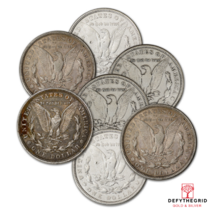 AMERICAN SILVER DOLLAR 1921 MORGAN CLEANED OR EXCESSIVE WEAR Reverse product photo