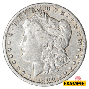 AMERICAN SILVER MORGAN DOLLAR VERY GOOD DETAILS Obverse product photo