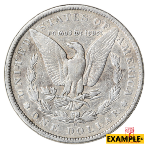 AMERICAN SILVER MORGAN DOLLAR VERY GOOD DETAILS Reverse product photo