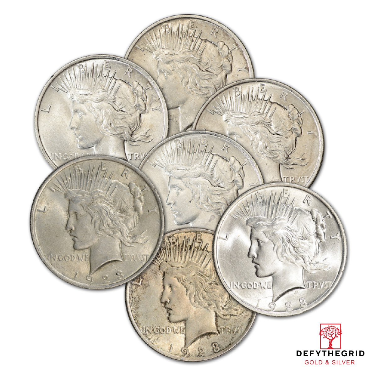 1923 $1 U.S. SILVER PEACE AU Obverse product photo