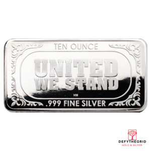 10 OZ SILVER BAR FLAG HIGHLAND MINT Reverse product photo