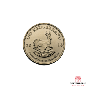 1/10 OZ SOUTH AFRICAN GOLD KRUGERRAND Reverse product photo