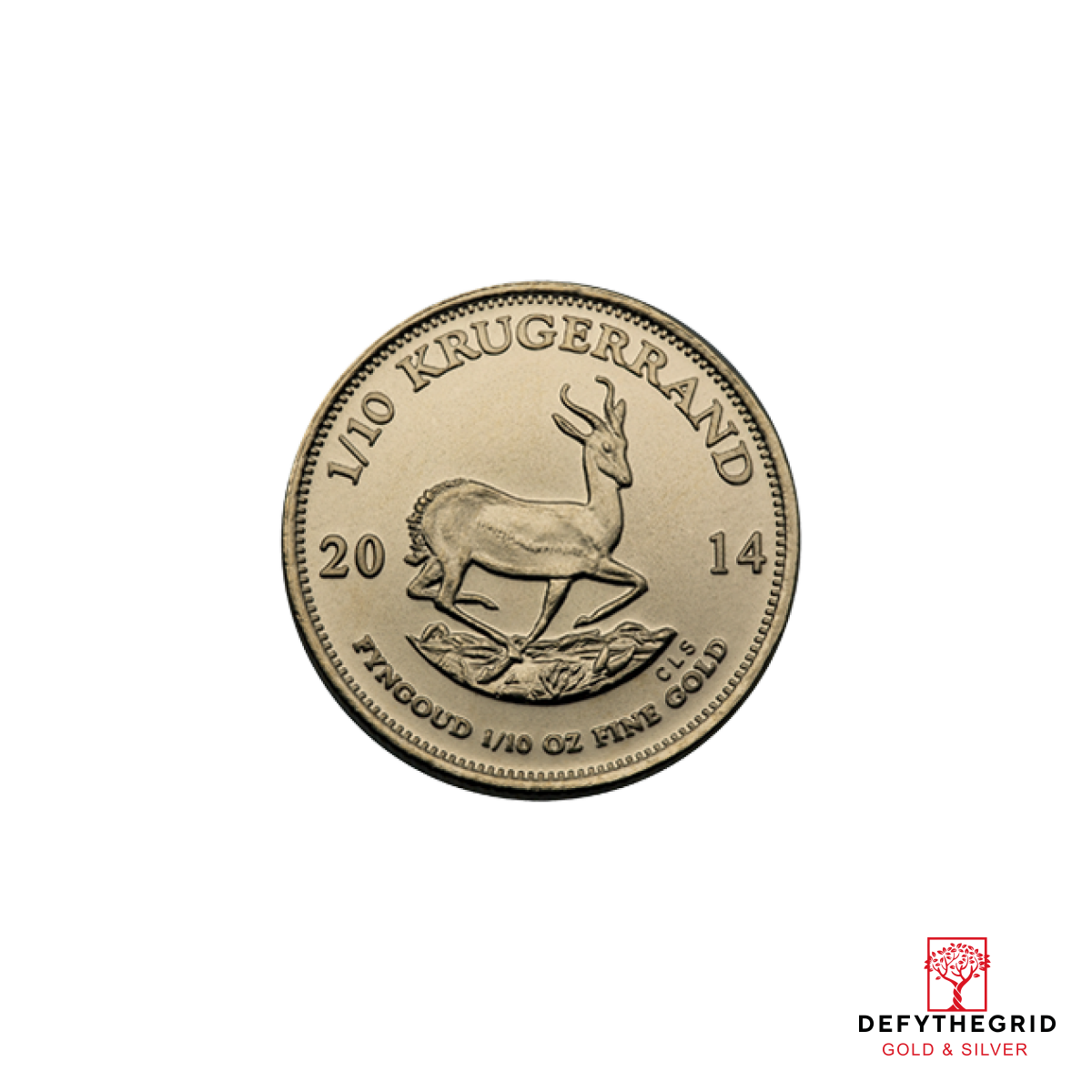 1/10 OZ SOUTH AFRICAN GOLD KRUGERRAND Reverse product photo