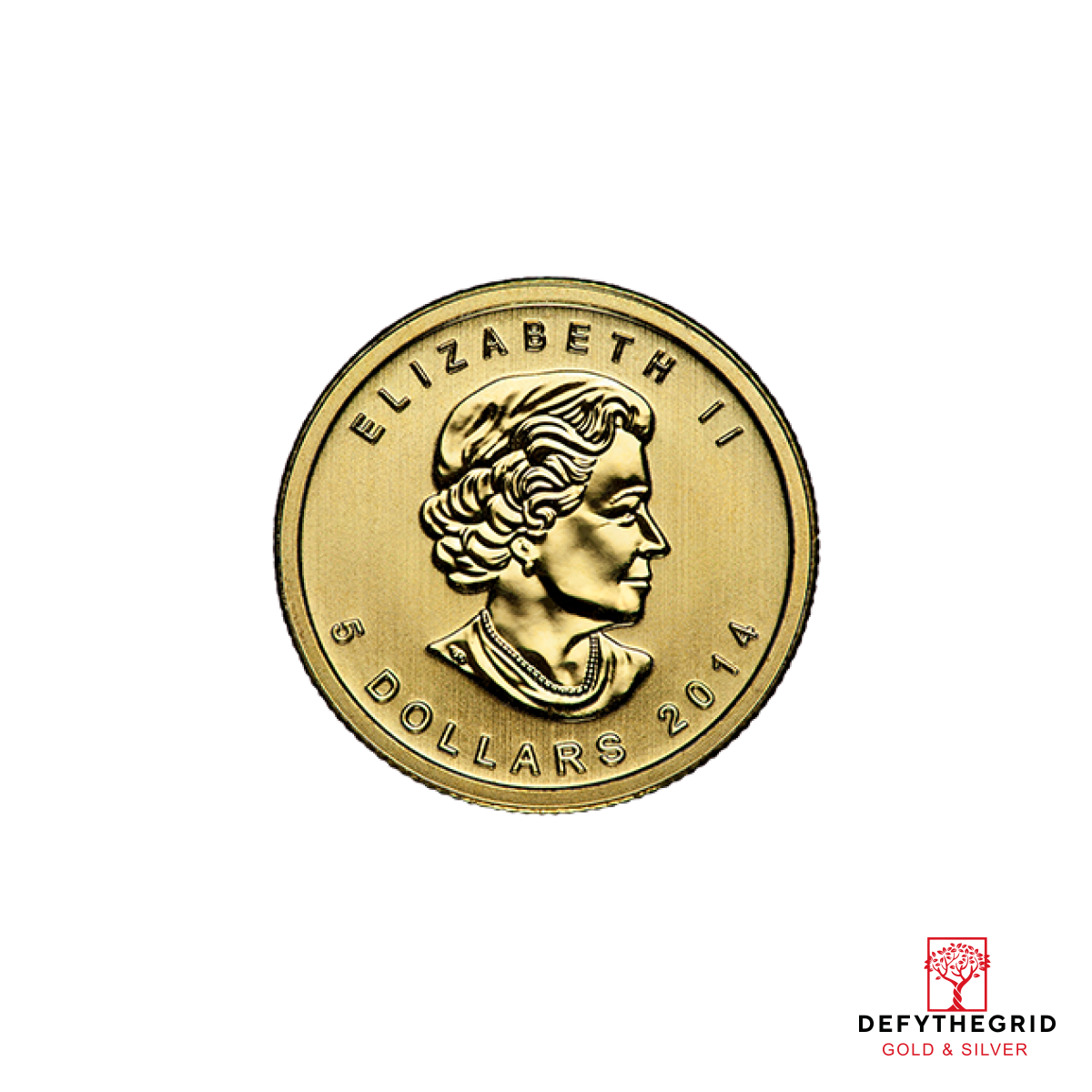 1/10 OZ CANADIAN GOLD MAPLE LEAF (IN PLASTIC) Obverse product photo