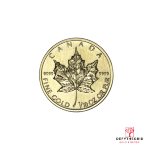 1/10 CANADIAN GOLD MAPLE LEAF (NOT SEALED) Reverse product photo