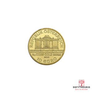 1/10 OZ AUSTRIAN GOLD PHILHARMONIC Reverse product photo