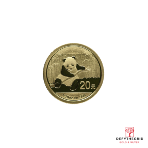 1/20 OZ CHINESE GOLD PANDA Reverse product photo