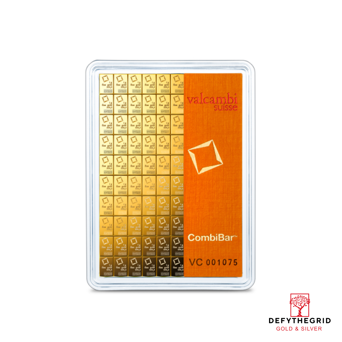 100 GRAM GOLD COMBI-BAR VALCAMBI Obverse product photo