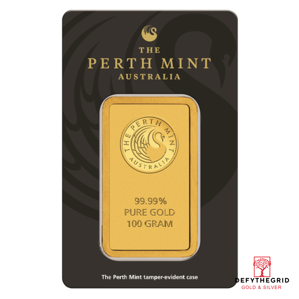 100 GRAM GOLD BAR PERTH Obverse product photo