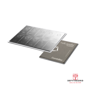 100 GRAM SILVER COMBI BAR VALCAMBI  10 x 10 Obverse product photo