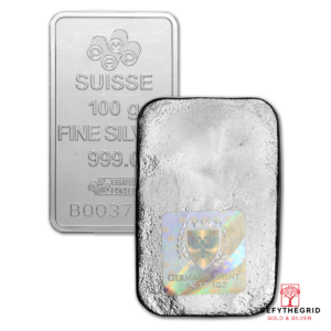 100 GRAM SILVER BAR Reverse product photo