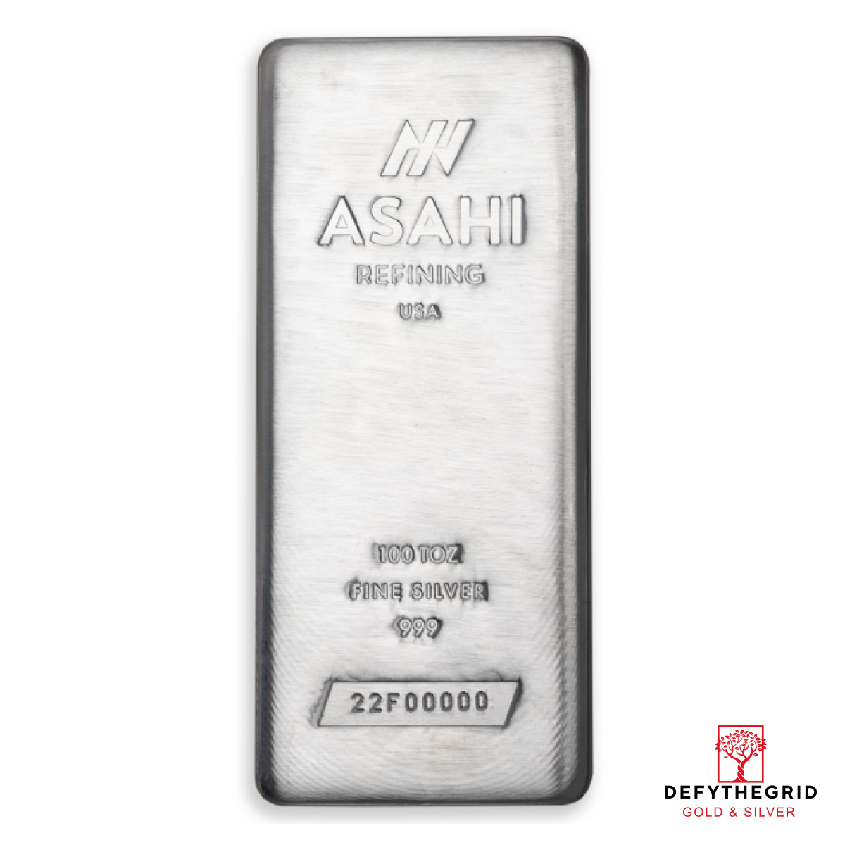 100 OZ ASAHI SILVER BAR Obverse product photo