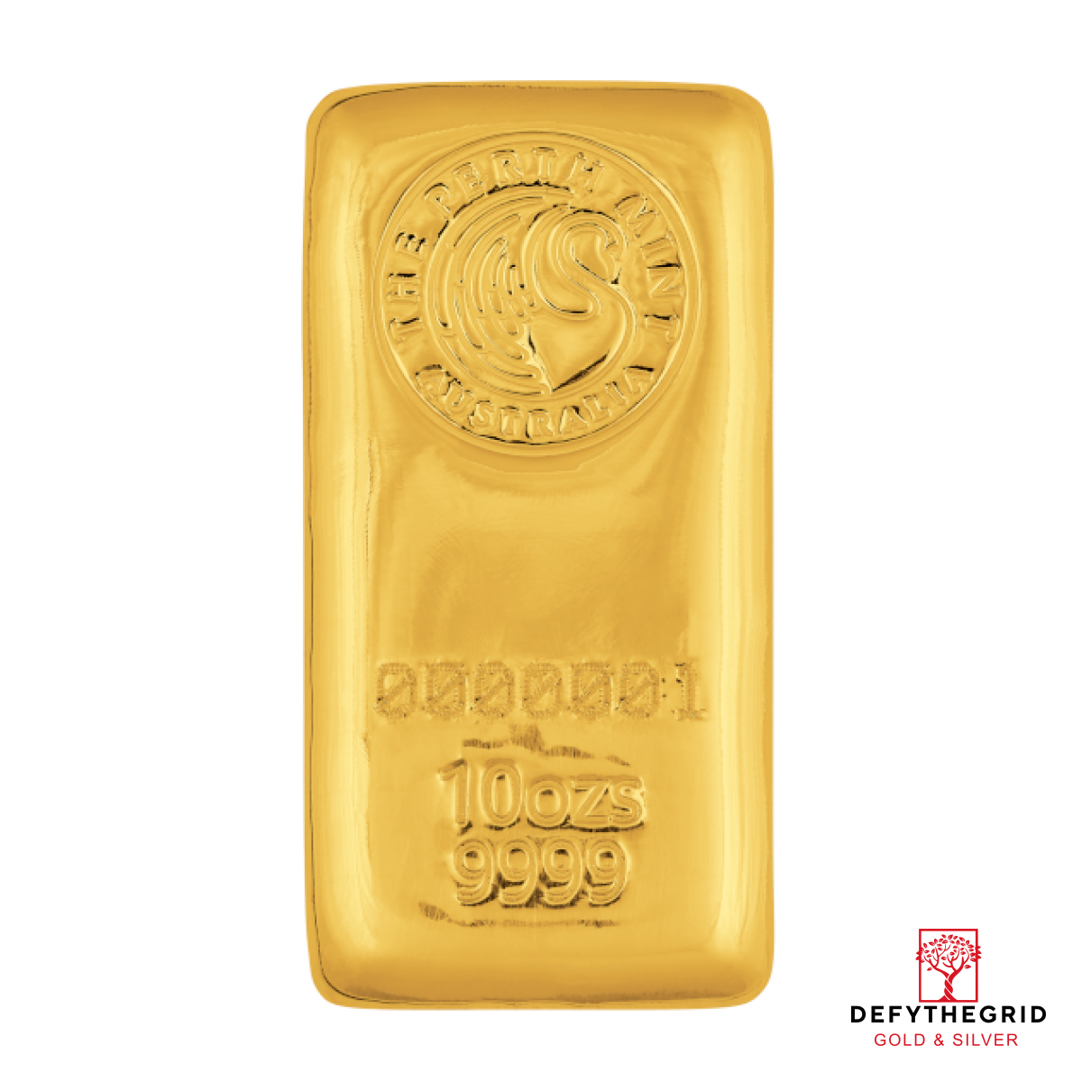10 OZ GOLD BAR PERTH CAST Obverse product photo