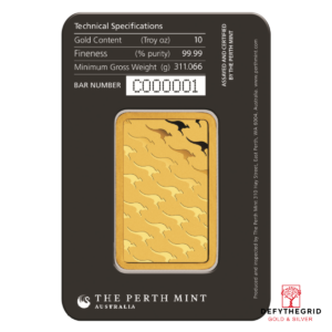 10 OZ GOLD BAR PERTH Reverse product photo