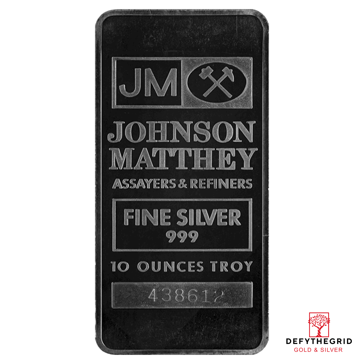 10 OZ SILVER BAR JOHNSON MATTHEY Obverse product photo
