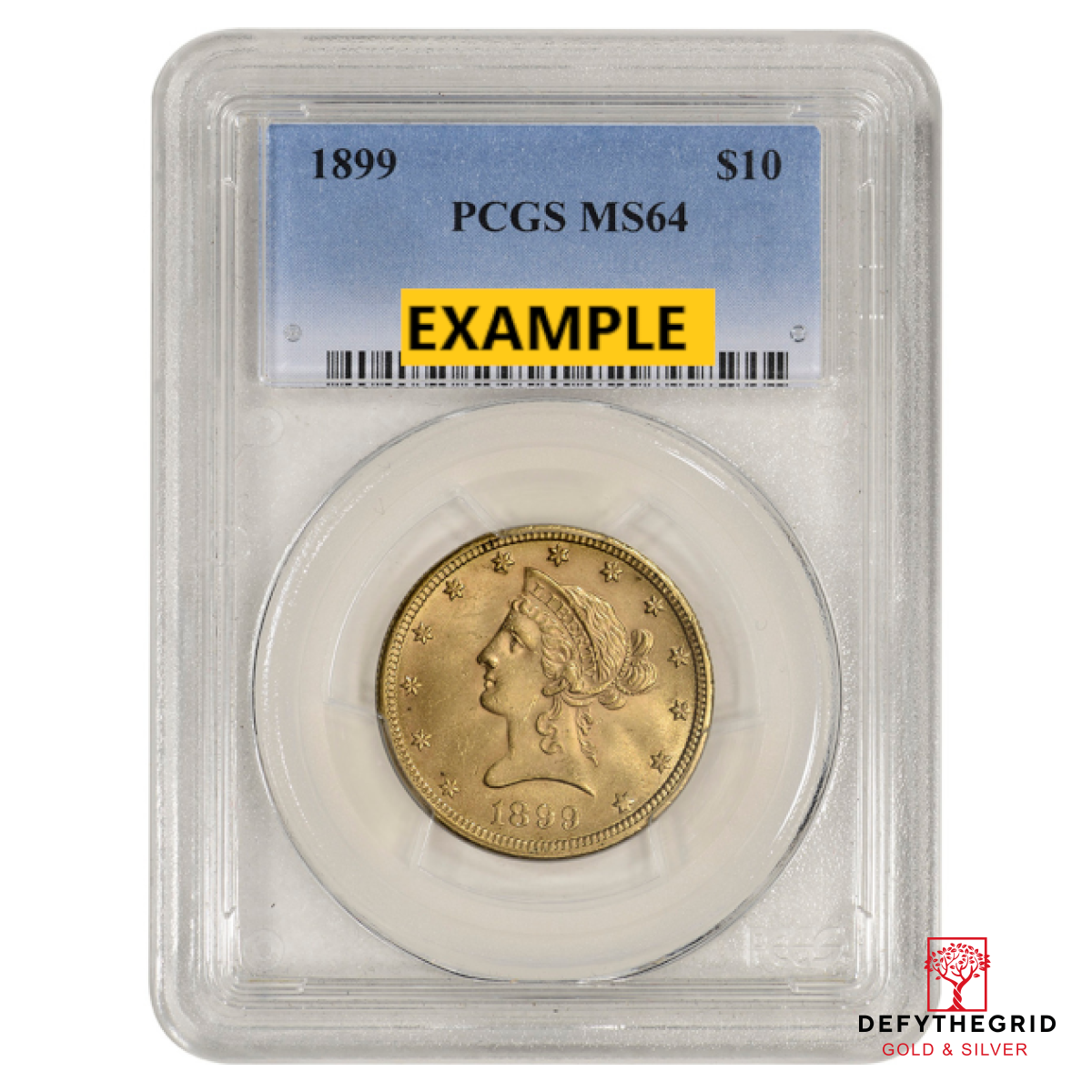 $10 U.S. GOLD LIBERTY PCGS64 Obverse product photo