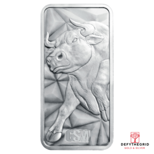 10 OZ SILVER BAR BULL AND BEAR GOLDEN STATE MINT Reverse product photo