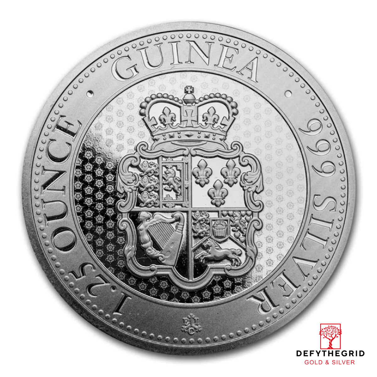 1.25 OZ SILVER ROSE CROWN GUINEA Obverse product photo