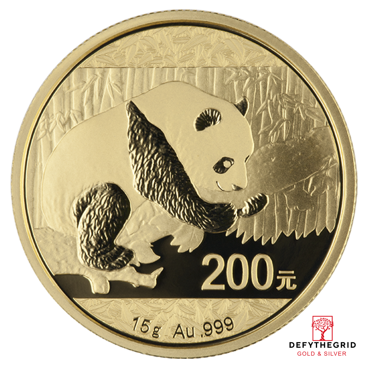 15 GRAM CHINESE GOLD PANDA Reverse product photo