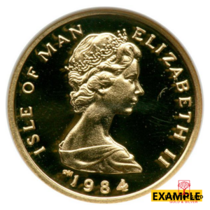 1/10 OZ GOLD ANGEL ISLE OF MAN RANDOM DATE Reverse product photo