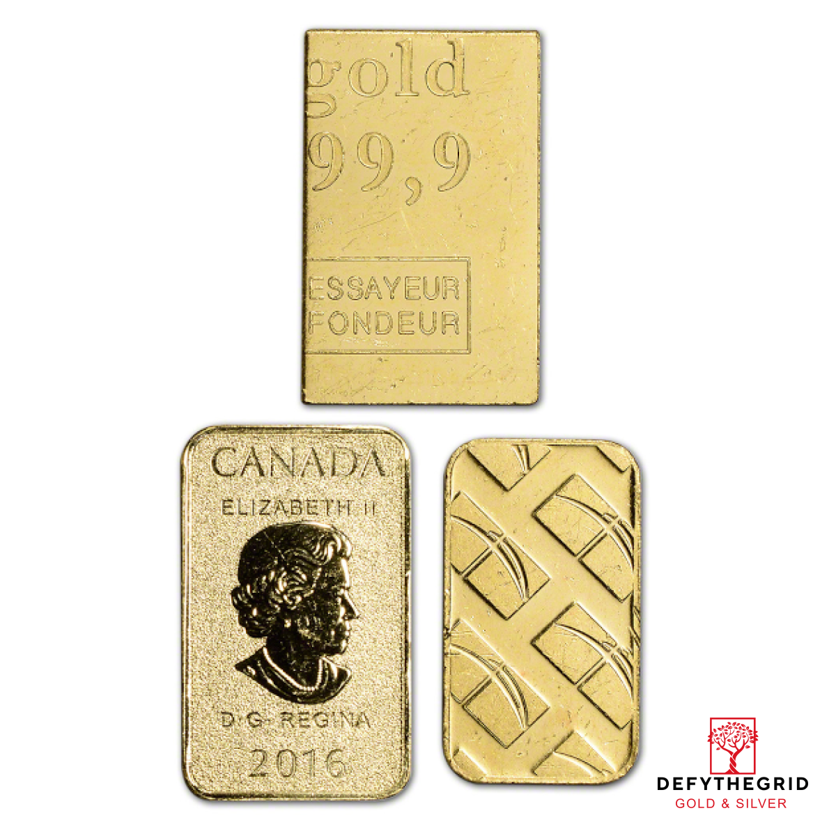 1/10 OZ GOLD BAR RANDOM TYPE Reverse product photo