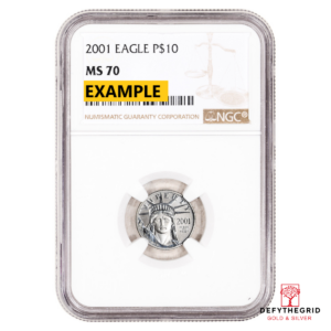 1/10 OZ AMERICAN PLATINUM EAGLE NGC MS70 Obverse product photo