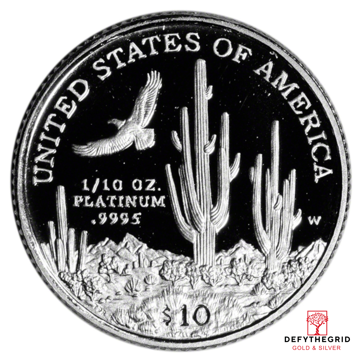 1/4 OZ AMERICAN PLATINUM EAGLE PROOF (CAPSULE ONLY) Reverse product photo