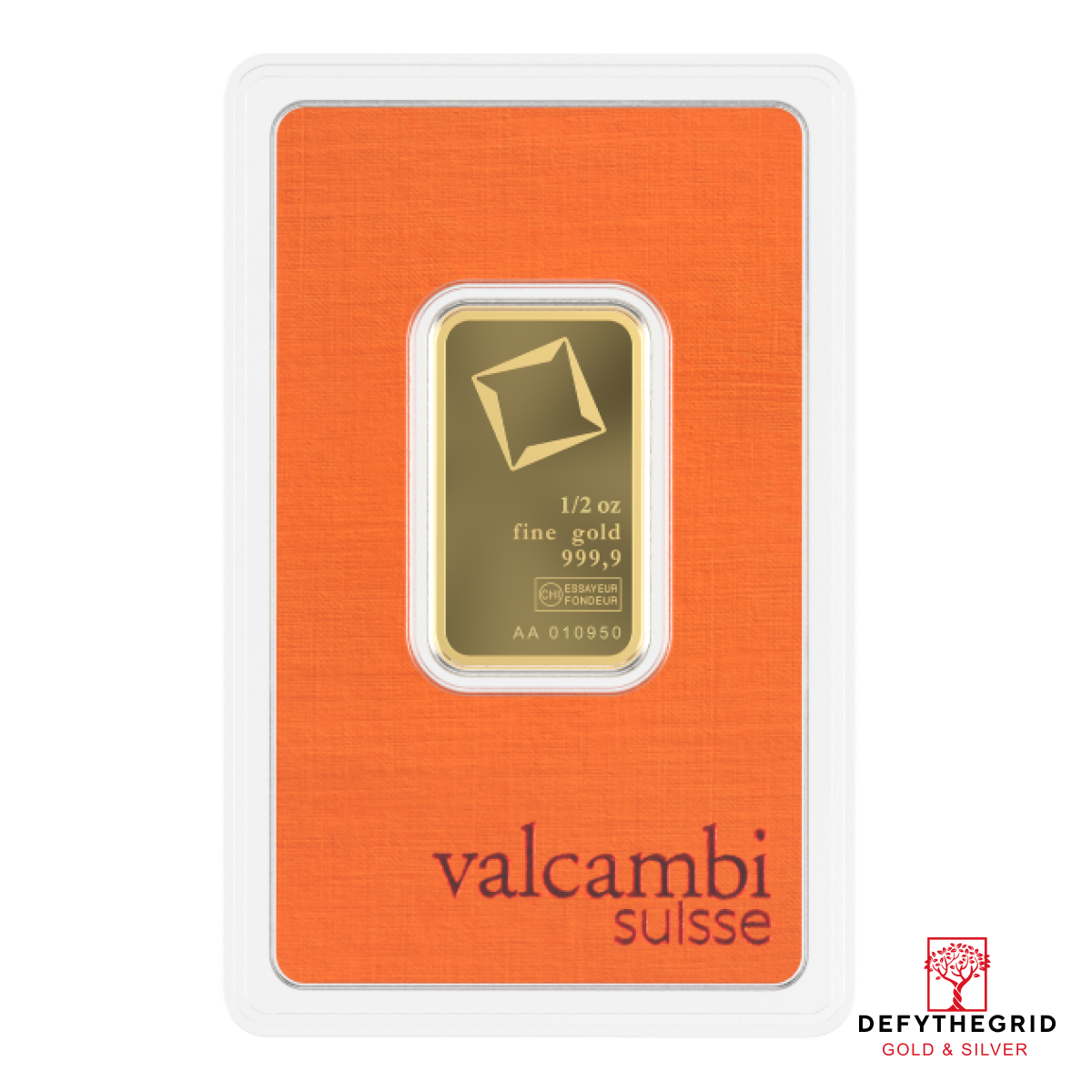 1/2 OZ GOLD BAR VALCAMBI Obverse product photo