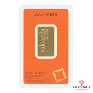 1/2 OZ GOLD BAR VALCAMBI Reverse product photo