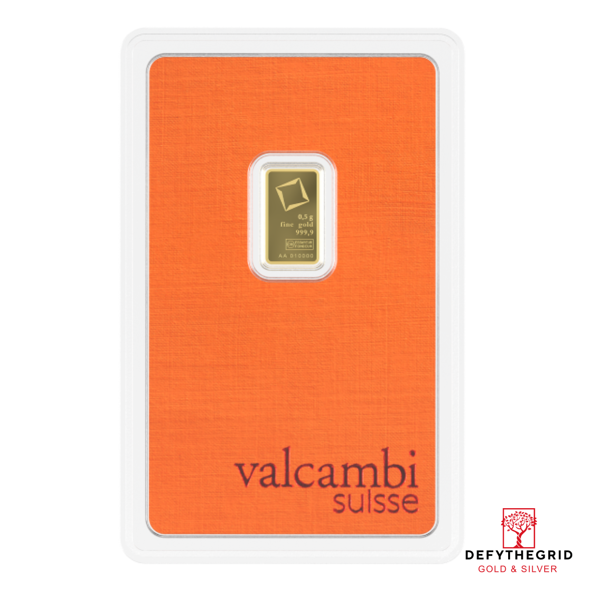 1/2 GRAM GOLD BAR VALCAMBI Obverse product photo
