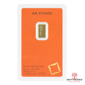 1/2 GRAM GOLD BAR VALCAMBI Reverse product photo