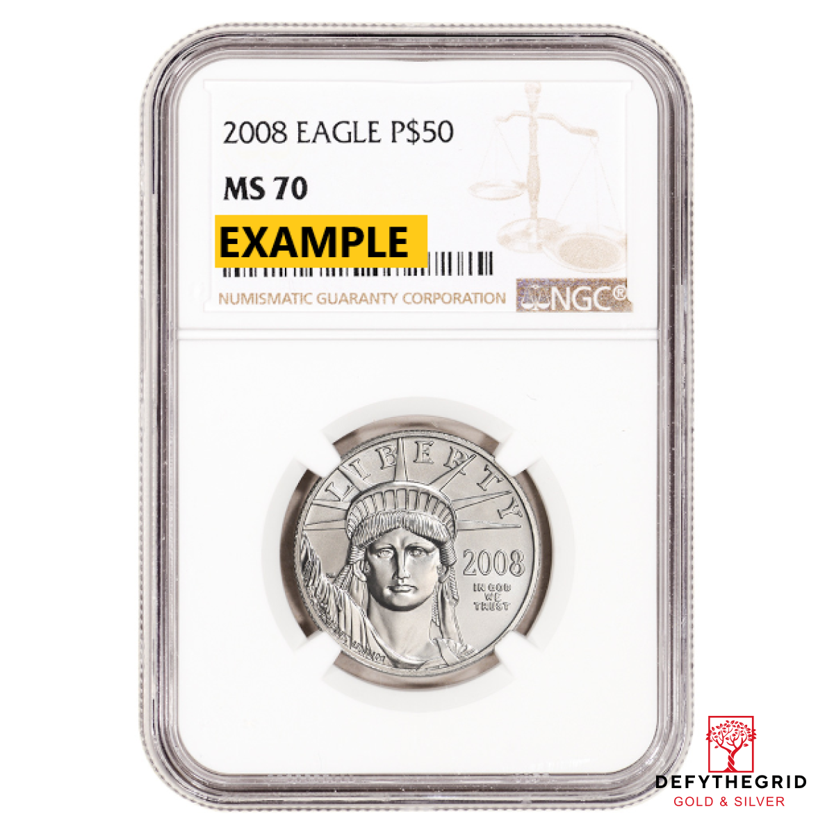 1/2 OZ PLATINUM AMERICAN EAGLE NGC MS70 Obverse product photo
