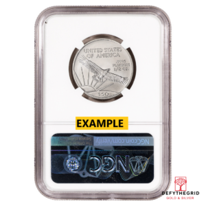 1/2 OZ PLATINUM AMERICAN EAGLE NGC MS70 Reverse product photo