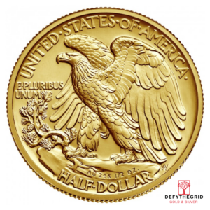 2016 1/2 OZ U.S. GOLD WALKING LIBERTY Reverse product photo