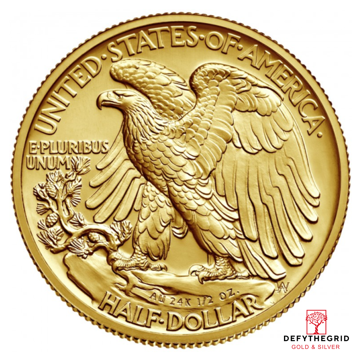 2016 1/2 OZ U.S. GOLD WALKING LIBERTY Reverse product photo