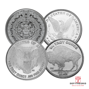 1/4 OZ SILVER ROUND GENERIC BRAND Reverse product photo