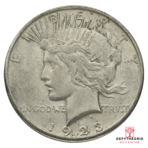 AMERICAN SILVER PEACE DOLLAR VG Obverse product photo