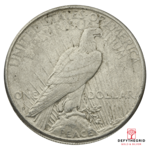 AMERICAN SILVER PEACE DOLLAR VG Reverse product photo
