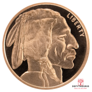 1 OZ COPPER ROUND BUFFALO Obverse product photo
