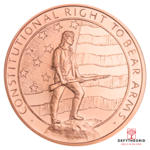 1 OZ COPPER ROUND SECOND AMENDMENT Obverse product photo